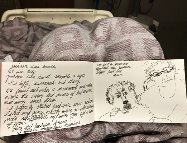 Patient wrote poem about Jackson's visit